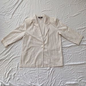 SAG HARBOR Vintage Linen Blend Blazer